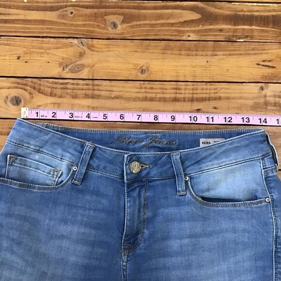 MAVI Keira jeans shorts size 28 mid-rise stretchy denim sexy boho shorts cut off - Picture 6 of 11